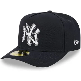 Boné curvo azul marinho justo 59FIFTY A Frame Wired da New York Yankees MLB da New Era