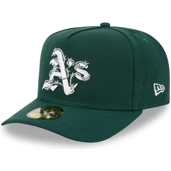Boné curvo verde justo 59FIFTY A Frame Wired da Oakland Athletics MLB da New Era