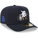 bone-curvo-azul-marinho-justo-59fifty-a-frame-cartoon-da-detroit-tigers-mlb-da-new-era
