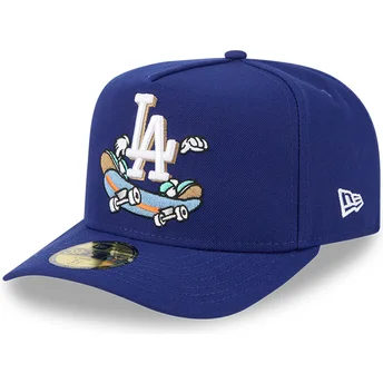 Boné curvo azul justo 59FIFTY A Frame Cartoon da Los Angeles Dodgers MLB da New Era