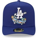 bone-curvo-azul-justo-59fifty-a-frame-cartoon-da-los-angeles-dodgers-mlb-da-new-era