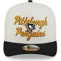 bone-curvo-bege-e-preto-snapback-9fifty-a-frame-chainstitch-da-pittsburgh-penguins-nhl-da-new-era