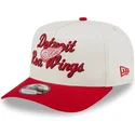 bone-curvo-bege-e-vermelho-snapback-9fifty-a-frame-chainstitch-da-detroit-red-wings-nhl-da-new-era