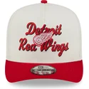 bone-curvo-bege-e-vermelho-snapback-9fifty-a-frame-chainstitch-da-detroit-red-wings-nhl-da-new-era