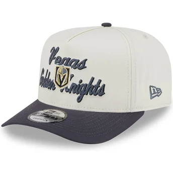 Boné curvo bege e cinza snapback 9FIFTY A Frame Chainstitch da Vegas Golden Knights NHL da New Era