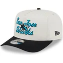 bone-curvo-bege-e-preto-snapback-9fifty-a-frame-chainstitch-da-san-jose-sharks-nhl-da-new-era