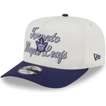 Boné curvo bege e violeta snapback 9FIFTY A Frame Chainstitch da Toronto Maple Leafs NHL da New Era