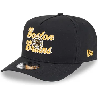 Boné curvo preto snapback 9FIFTY A Frame Chainstitch da Boston Bruins NHL da New Era