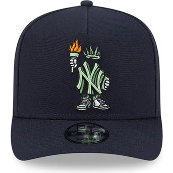 Boné curvo azul marinho snapback 9FIFTY A Frame Cartoon da New York Yankees MLB da New Era
