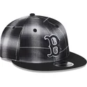 bone-plano-preto-snapback-9fifty-retro-crown-plaid-da-boston-red-sox-mlb-da-new-era