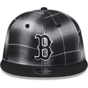 bone-plano-preto-snapback-9fifty-retro-crown-plaid-da-boston-red-sox-mlb-da-new-era