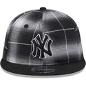 bone-plano-preto-snapback-9fifty-retro-crown-plaid-da-new-york-yankees-mlb-da-new-era