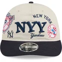 bone-curvo-bege-e-azul-marinho-snapback-9fifty-retro-crown-scatter-da-new-york-yankees-mlb-da-new-era