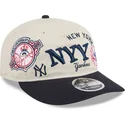 bone-curvo-bege-e-azul-marinho-snapback-9fifty-retro-crown-scatter-da-new-york-yankees-mlb-da-new-era
