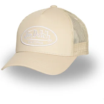 Boné trucker bege ajustável LOF B35 da Von Dutch