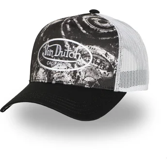 Boné trucker preto e branco SUBL06 da Von Dutch