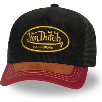 Boné trucker preto e vermelho SHIELD03 da Von Dutch