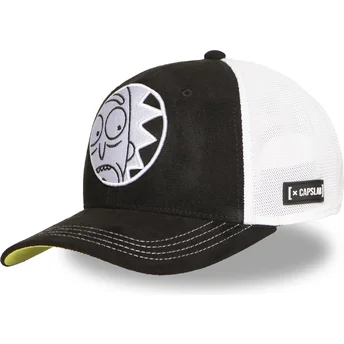 Boné trucker preto e branco Rick Sanchez REM6 GLO Rick e Morty da Capslab