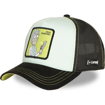 Boné trucker azul e preto Rick Sanchez REM6 GUN Rick e Morty da Capslab
