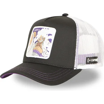 Boné trucker preto e branco Monkey D. Luffy OP6 GEA One Piece da Capslab