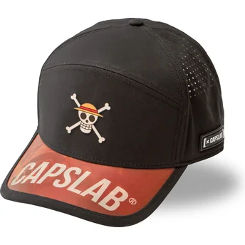 Boné curvo preto ajustável Straw Hat Pirates OP6 PIR One Piece da Capslab