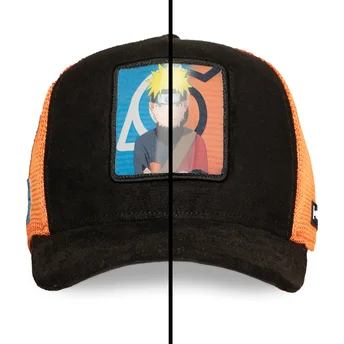 Boné trucker preto e laranja Naruto Uzumaki NS5 SAG Naruto da Capslab
