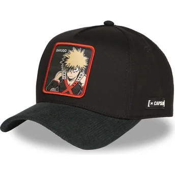 Boné curvo preto e verde snapback Katsuki Bakugo MHA2 BAK My Hero Academia da Capslab