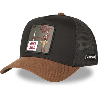 Boné trucker preto e castanho Coiote LOO12 WI2 Looney Tunes da Capslab