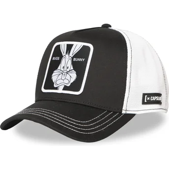 Boné trucker preto e branco Bugs Bunny LOO12 BUG CT Looney Tunes da Capslab