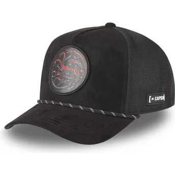 Boné trucker preto Casa Targaryen HOD SYM A Guerra dos Tronos da Capslab