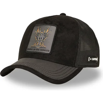 Boné trucker preto House Of The Dragon HOD DRA A Guerra dos Tronos da Capslab