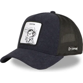 Boné trucker azul marinho e preto Gaston Lagaffe GLG2 GBD da Capslab