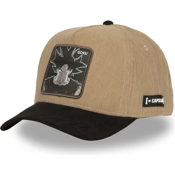 Boné curvo castanho e preto snapback Son Goku DBS7 UNI Dragon Ball da Capslab