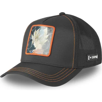 Boné trucker preto Son Goku DBS7 SSJ Dragon Ball da Capslab