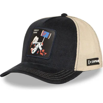 Boné trucker preto e bege Harley Quinn DC10 HAR DC Comics da Capslab