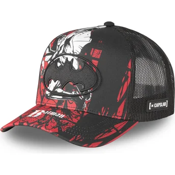 Boné trucker preto e vermelho Batman DC10 GRA CT DC Comics da Capslab