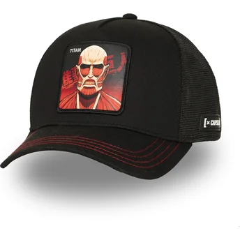 Boné trucker preto Titã Colossal AOT2 TIT Attack On Titan da Capslab