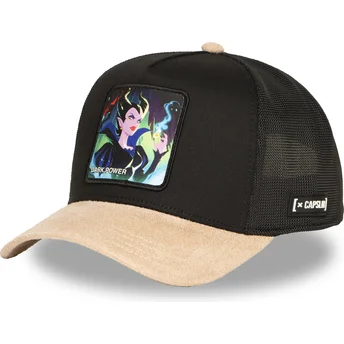 Boné trucker preto e castanho Maléfica Dark Power SP PRI3 Disney da Capslab