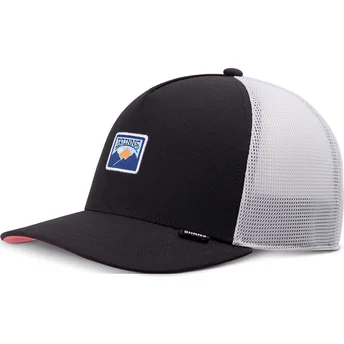 Boné trucker preto e branco Seersoftmesh HFT da Djinns