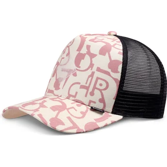 Boné trucker bege e rosa Simple Aztek HFT da Djinns