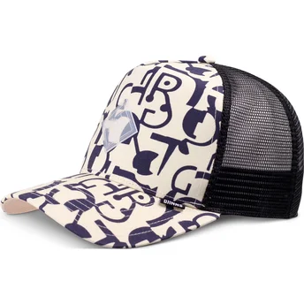 Boné trucker bege e preto Simple Aztek HFT da Djinns
