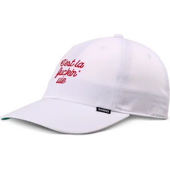 Boné curvo branco ajustável Cest La Fuckin Vie da Djinns