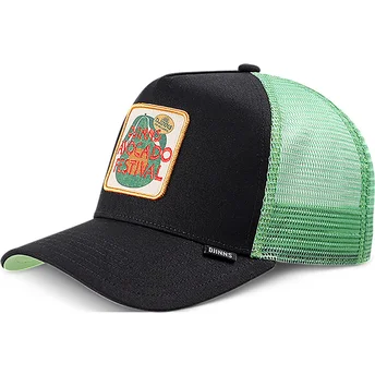 Boné trucker preto e verde Avocado Festival HFT da Djinns