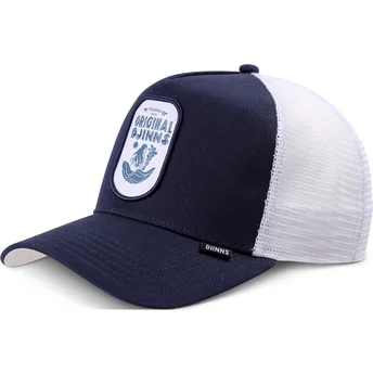 Boné trucker azul marinho e branco Original HFT da Djinns