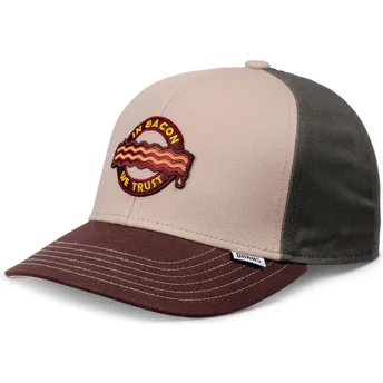 Boné curvo multicolor snapback para criança Food Bacon Basic da Djinns