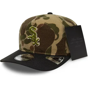 Boné curvo camuflagem ajustável 19TWENTY Brushed Cotton Three Looms Duck da Chicago White Sox MLB da New Era