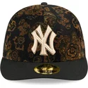 bone-curvo-preto-justo-59fifty-low-profile-floral-cord-three-looms-printed-corduroy-da-new-york-yankees-mlb-da-new-era