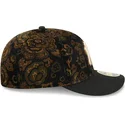 bone-curvo-preto-justo-59fifty-low-profile-floral-cord-three-looms-printed-corduroy-da-new-york-yankees-mlb-da-new-era