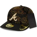 bone-curvo-preto-justo-59fifty-low-profile-floral-cord-three-looms-printed-corduroy-da-atlanta-braves-mlb-da-new-era