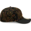 bone-curvo-preto-justo-59fifty-low-profile-floral-cord-three-looms-printed-corduroy-da-atlanta-braves-mlb-da-new-era